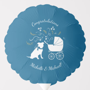 Pit Bull Baby Shower Pitbull Dog Blue Boy Balloon