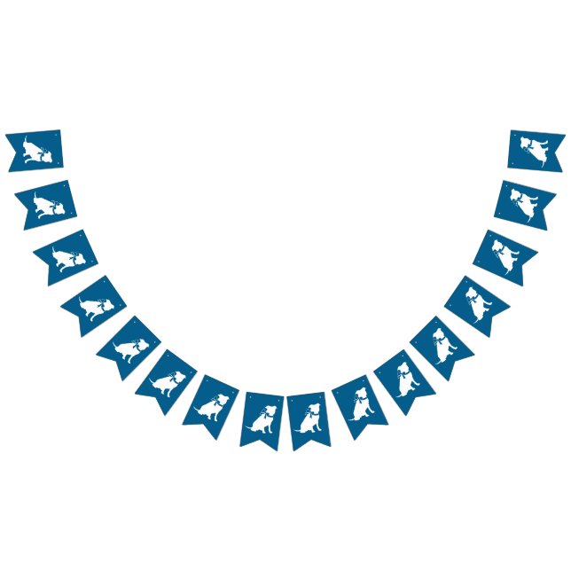 Pit Bull Baby Shower Pitbull Dog Blue Boy Bunting Flags (All)