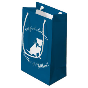 Pit Bull Baby Shower Pitbull Dog Blue Boy Small Gift Bag