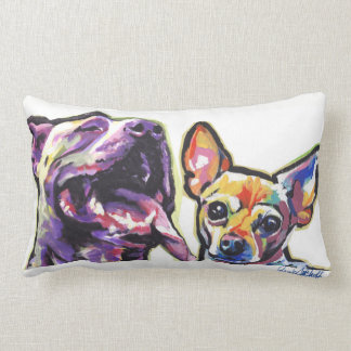 Pit bull Chihuahua Lumbar Pillow