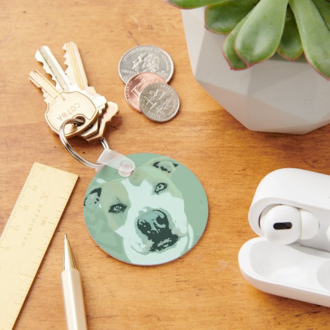 Pit Bull Color Pop  Keychain (Desk)