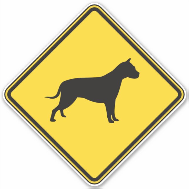 Pit Bull Crossing Sticker (Front)