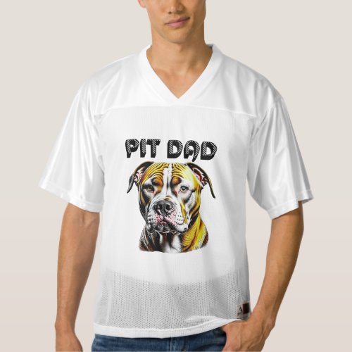 Pit Bull Dad  Dog Lovers  Mens Football Jersey