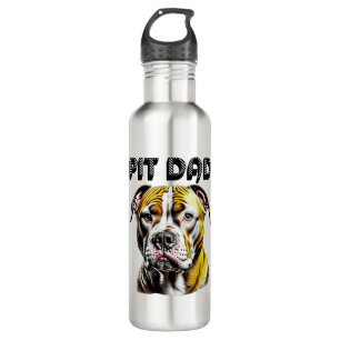 Pit Bull Dad   Dog Lover's   Stainless Steel Water Bottle