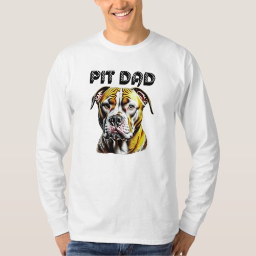 Pit Bull Dad  Dog Lovers  T_Shirt