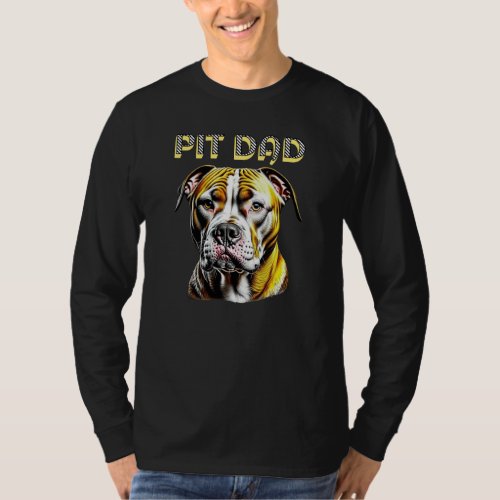 Pit Bull Dad  Dog Lovers  T_Shirt