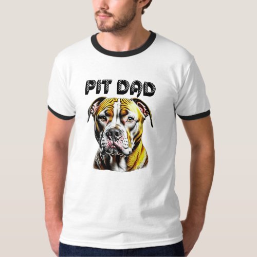 Pit Bull Dad  Dog Lovers  T_Shirt