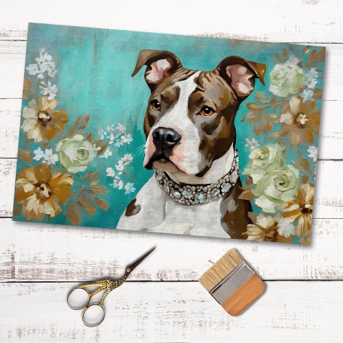  Pit Bull  Decoupage Tissue Paper