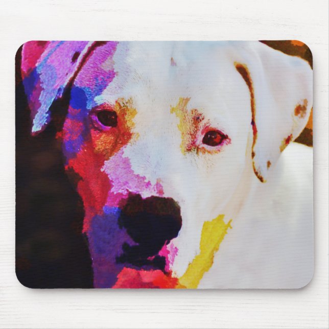 Pit Bull Dog Art Mouse Pad (Front)