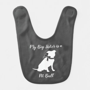 Pit Bull Dog Baby Pitbull Shower Gender Neutral Baby Bib