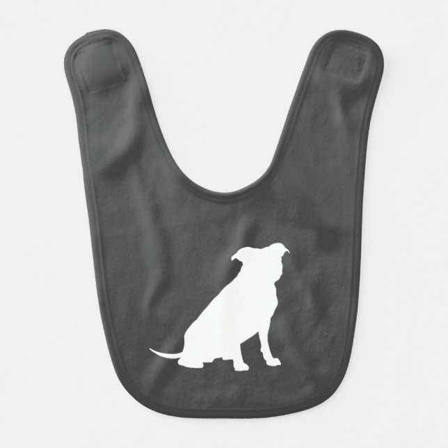 Pit Bull Dog Baby Pitbull Shower Gender Neutral Baby Bib (Front)