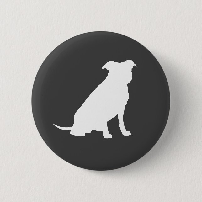 Pit Bull Dog Baby Pitbull Shower Gender Neutral Button (Front)