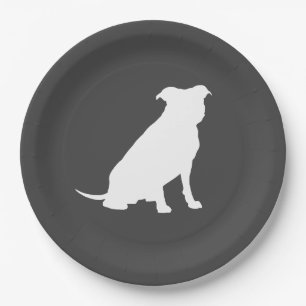 Pit Bull Dog Baby Pitbull Shower Gender Neutral Paper Plates