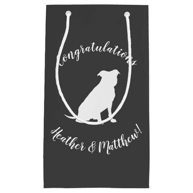 Pit Bull Dog Baby Pitbull Shower Gender Neutral Small Gift Bag (Front)
