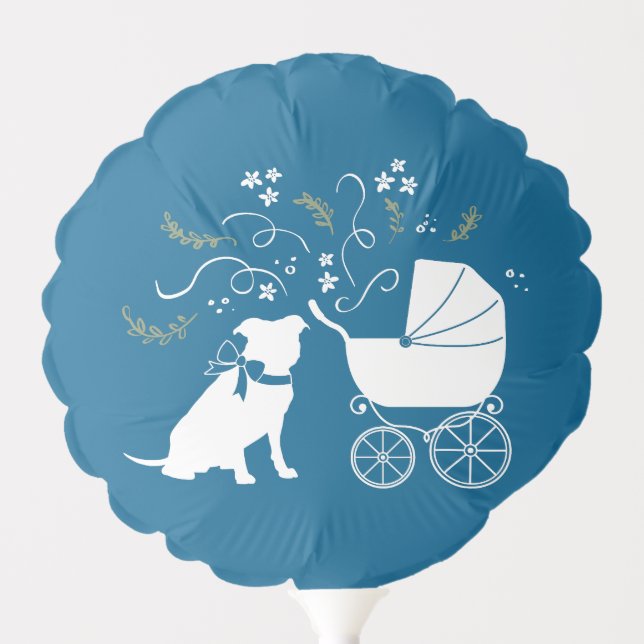 Pit Bull Dog Baby Shower Balloon (Front)