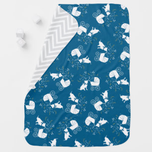 Pit Bull Dog Baby Shower Blanket