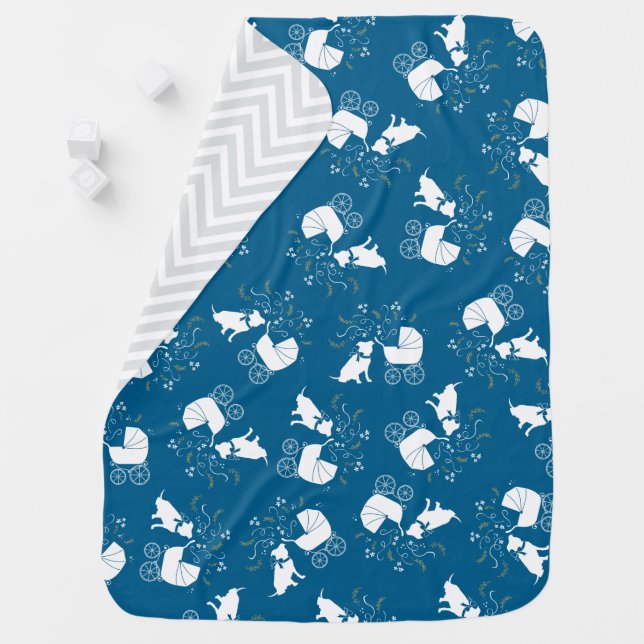 Pit Bull Dog Baby Shower Blanket (In Situ)
