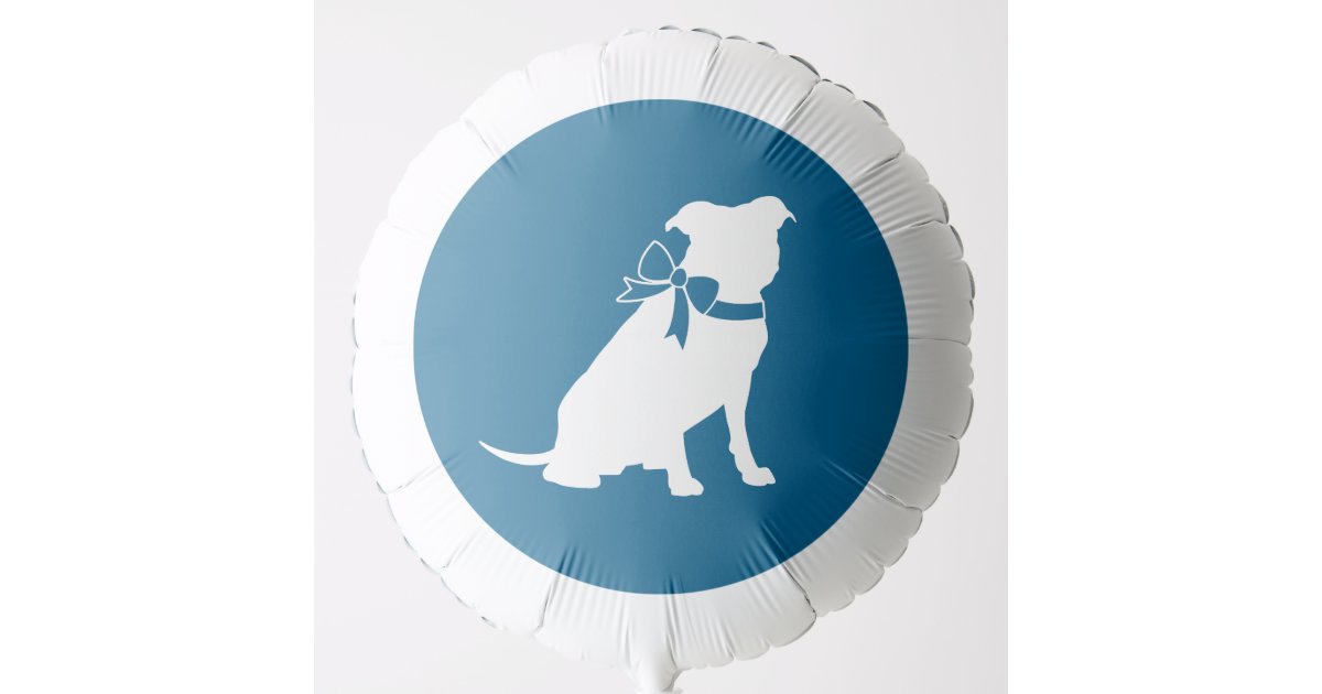 pit bull dog baby shower blue boy pitbull balloon zazzle com