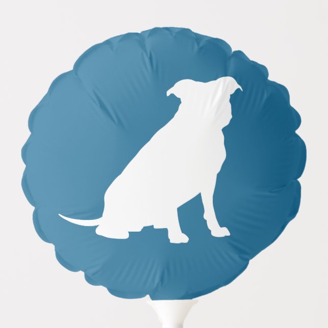 Pit Bull Dog Baby Shower Blue Boy Pitbull Balloon (Front)