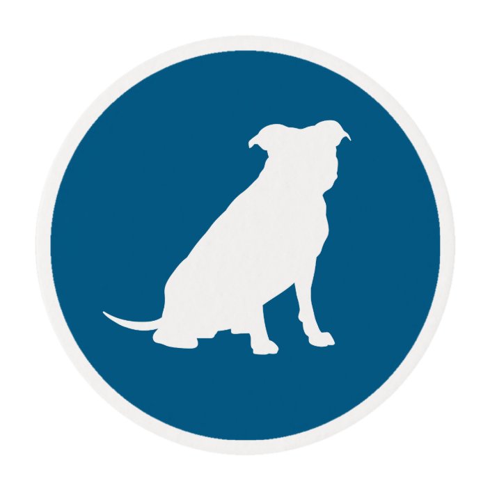 Pit Bull Dog Baby Shower Blue Boy Pitbull Edible Frosting Rounds Zazzle Com