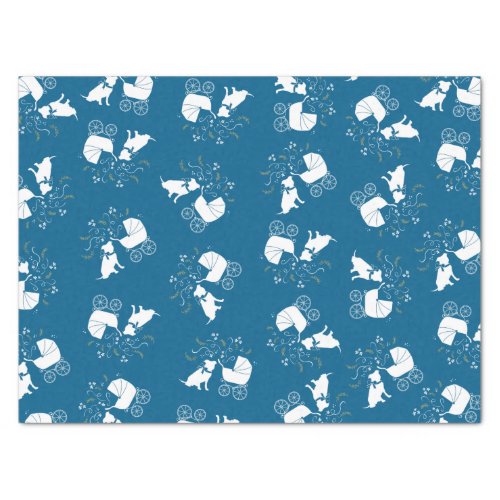 Pit Bull Dog Baby Shower Blue Boy Pitbull Tissue Paper