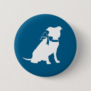 Pit Bull Dog Baby Shower Button