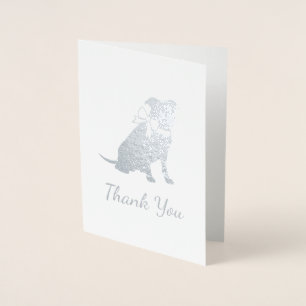 Pit Bull Dog Baby Shower Foil Card