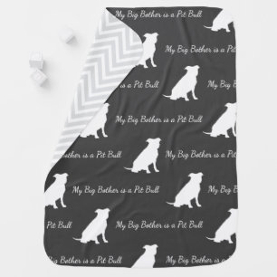 Pit Bull Dog Baby Shower Gender Neutral Pitbull Blanket