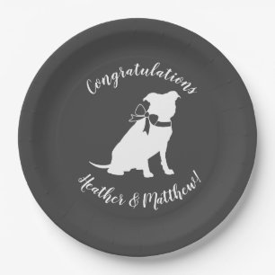 Pit Bull Dog Baby Shower Gender Neutral Pitbull Paper Plates