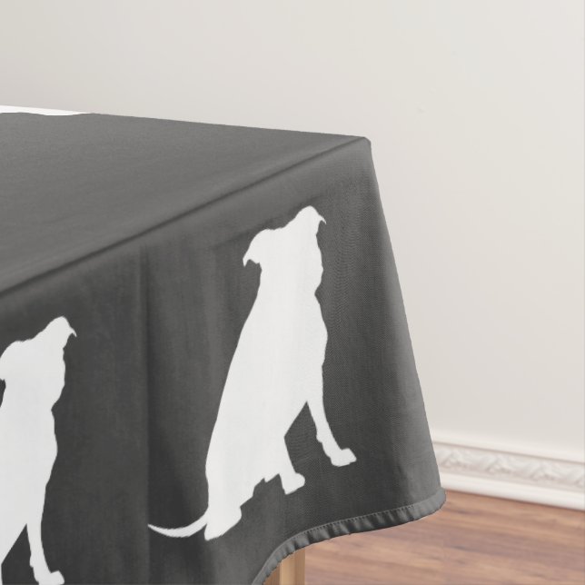 Pit Bull Dog Baby Shower Gender Neutral Pitbull Tablecloth (In Situ)