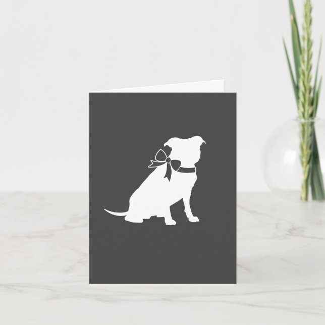 Pit Bull Dog Baby Shower Gender Neutral Pitbull Thank You Card (Front)