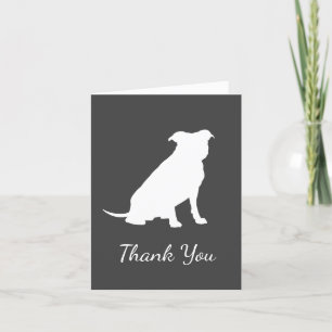 Pit Bull Dog Baby Shower Gender Neutral Pitbull Thank You Card