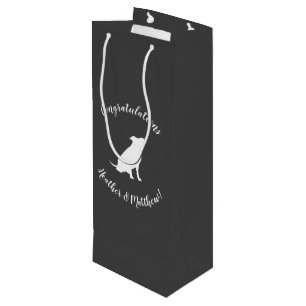 Pit Bull Dog Baby Shower Gender Neutral Wine Gift Bag