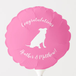 Pit Bull Dog Baby Shower Pink Girl Pitbull Balloon