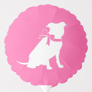 Pit Bull Dog Baby Shower Pink Girl Pitbull Balloon