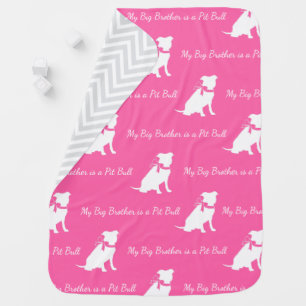 Pit Bull Dog Baby Shower Pink Girl Pitbull Blanket