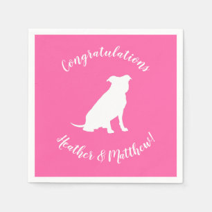 Pit Bull Dog Baby Shower Pink Girl Pitbull Napkins