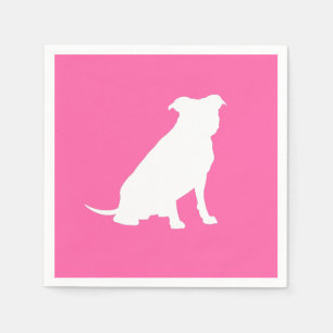 Pit Bull Dog Baby Shower Pink Girl Pitbull Napkins