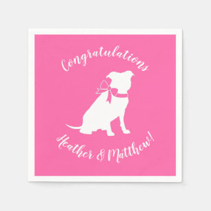 Pit Bull Dog Baby Shower Pink Girl Pitbull Napkins