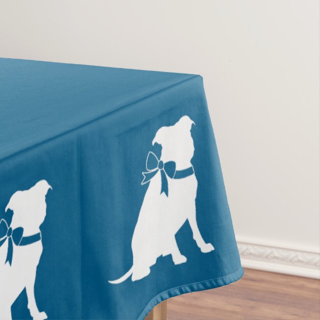 Pit Bull Dog Baby Shower Tablecloth (In Situ)