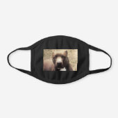 Pit Bull Dog Custom Photo Black Cotton Face Mask (Front)