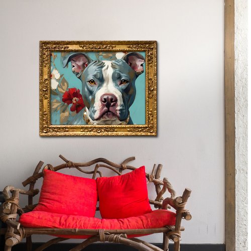 Pit Bull Dog Decoupage Poster