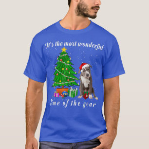 Pit Bull Dog It's The Most Wonderful Time Of The Y T-Shirt
