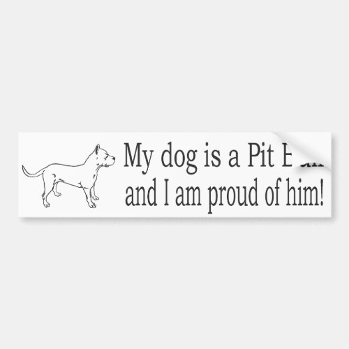 Pit bull dog love bumper sticker