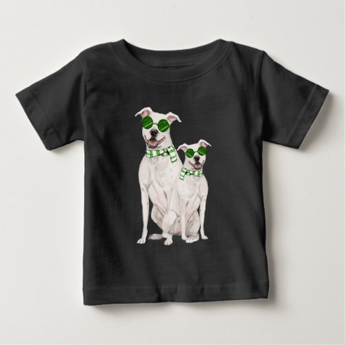 Pit Bull Dog Lover Funny Christmas Baby T_Shirt
