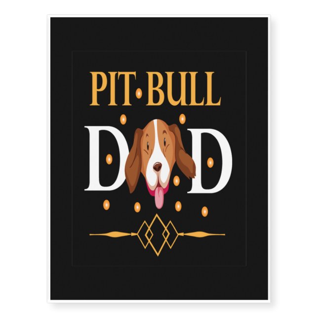 Pit Bull Dog Lover Temporary Tattoos (Front)