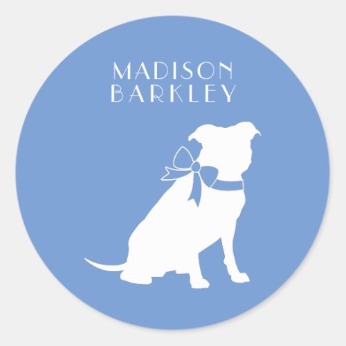 Pit Bull Dog Puppy Pitbull Classic Round Sticker