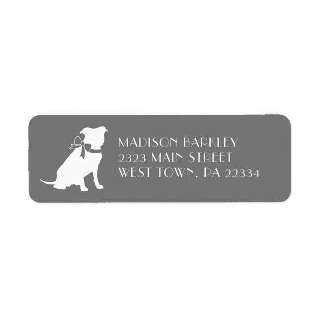 Pit Bull Dog Puppy Pitbull Label (Front)