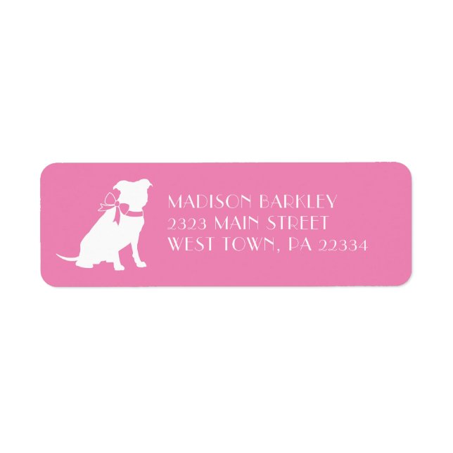 Pit Bull Dog Puppy Pitbull Label (Front)