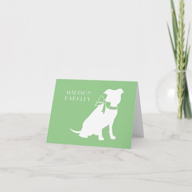Pit Bull Dog Puppy Pitbull Note Card (Front)